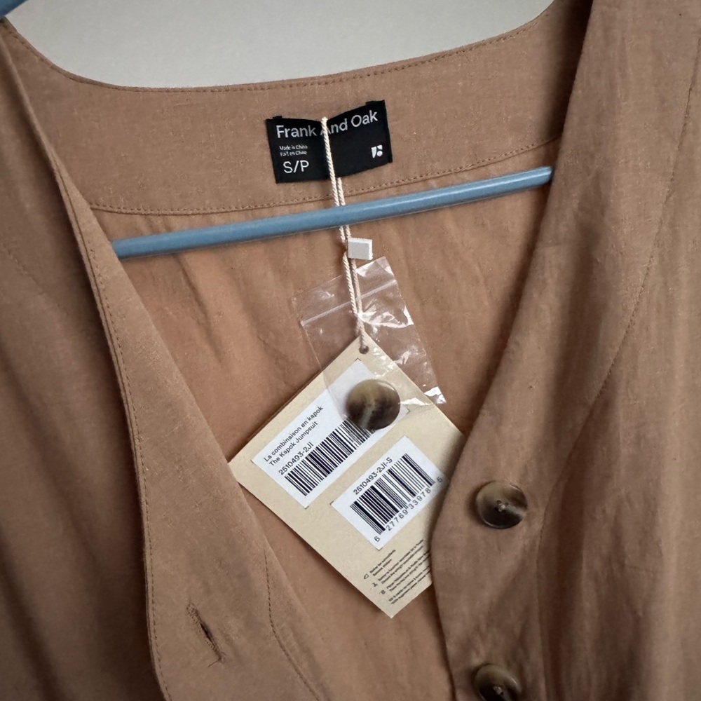 NWT Frank and Oak Button-Up Jumpsuit - Picture 2 of 4